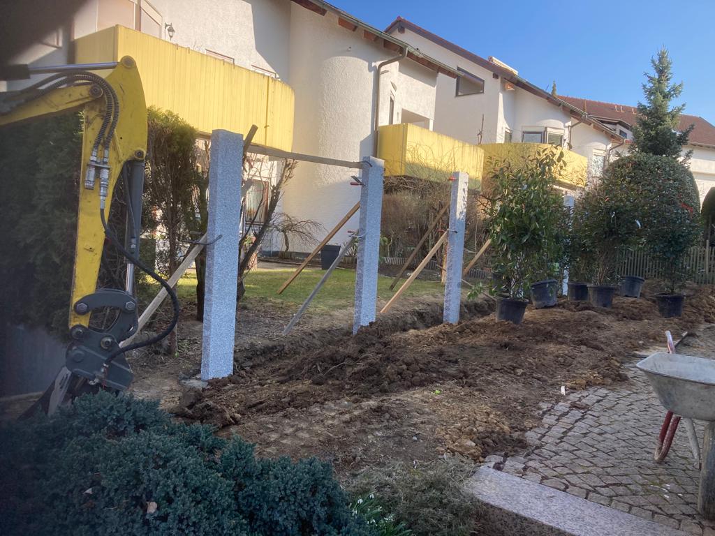 Vorbereitungsarbeiten Sichtschutz