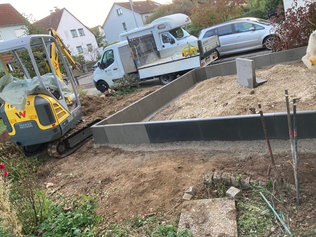 Vorbereitungsarbeiten Terrasse